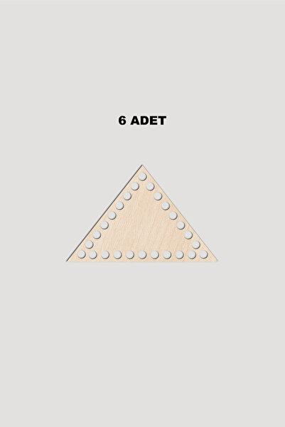 Lucena Ξύλινο Τρίγωνο Καλάθι Δίσκος Βάσης 13x16 εκ. 6 Τεμάχια Σφενδάμι 3εκ.