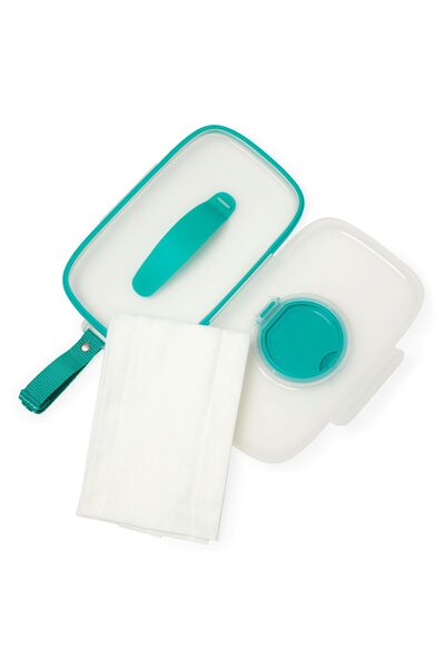 Skip Hop Grab & Go Baby Wipes Case, with Moisture Seal and Strap, Light Teal, 234152