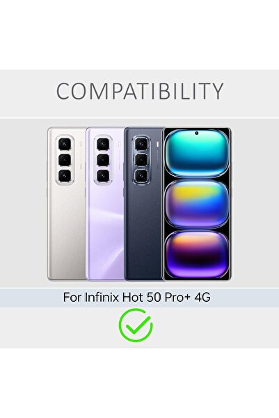 erorex Compatible With Infinix Hot 50 Pro Plus Case Cover Clear Protection Clear Tpu Anti-Scratch Camera…