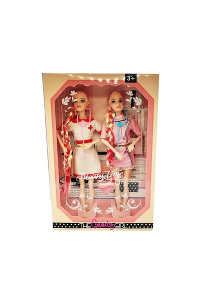 Vision Set Two Dolls Medicine Girl, Doctor and Assistant, 2x28cm, VisionXXI