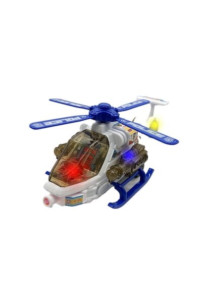 Vision XXI Jucărie interactivă, Elicopter de poliție, 26 cm, Bump and Go, cu ...