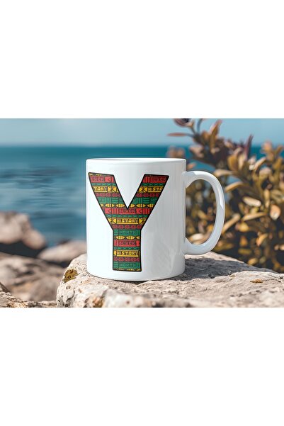 Beramussa كوب بنمط عرقي على شكل حرف Y - كوب شاي وقهوة على الطراز الأفريقي - ه...