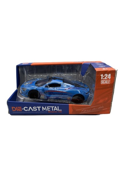 Vision XXI Metal Model Car, McLaren 720S GT3, Blue, Scale 1:24