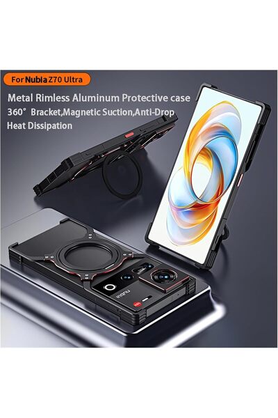 erorex Metal Case For Zte Nubia Z70 Ultra, Premium Aluminum Shockproof Case Compatible With Magsafe, 360°…
