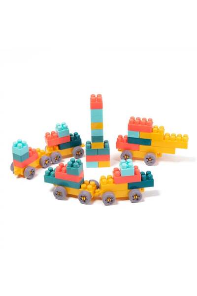 Nurio Construction Blocks in Box - 58 Pieces -
