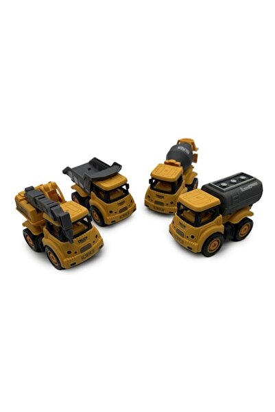 Vision XXI Set 4 mașini de jucărie, vehicule de construcții, inginerie, multicolore