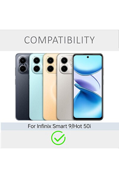 erorex Compatible With Infinix Smart 9 Case Crystal Clear Anti-Scratch Shock Absorption Cover Case Hd…