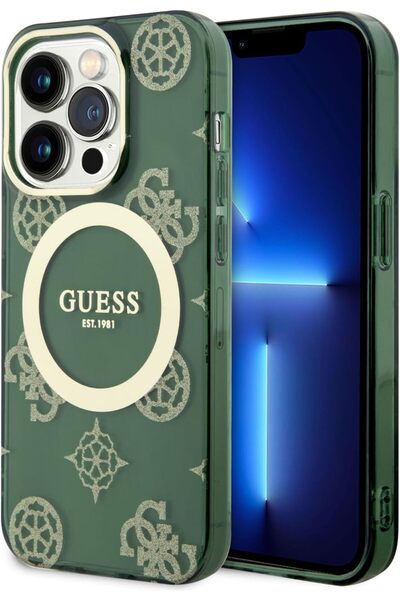 CG Mobile Guess IML MagSafe Protective Case for iPhone 15 Pro - Gold/Khaki (CG Mobile)