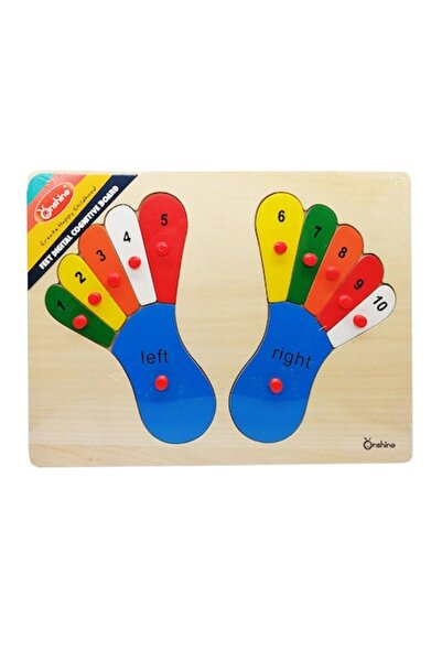 Sunshine Kids Wooden Puzzle, Cognitive Game Feet, 13 Pieces