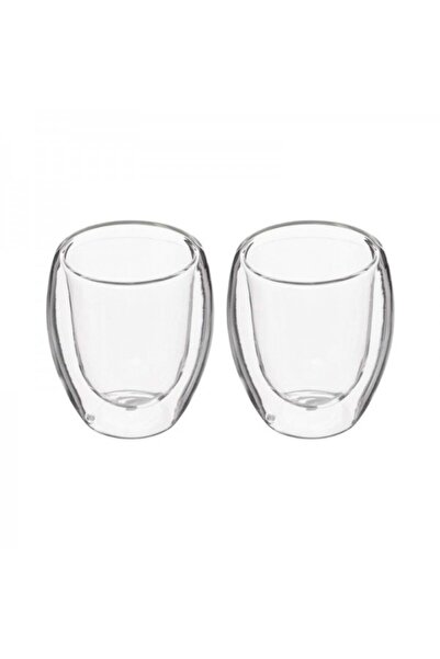 Secret de Gourmet Set de 2 cești de espresso din sticlă borosilicată, Clea, 70 ml