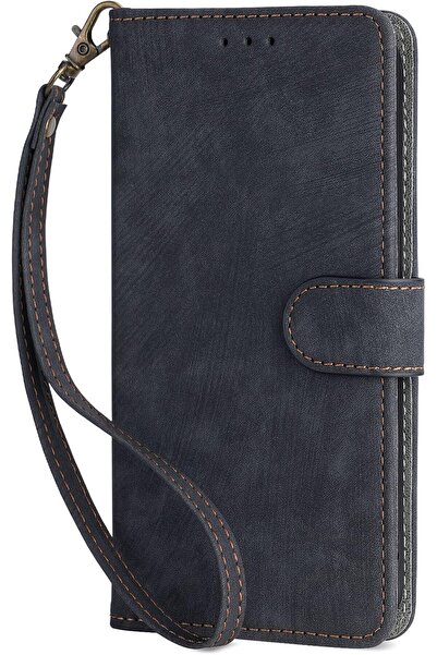 erorex For Vivo V50 Flip Case With Hand Strap, Pu Leather Full Body Protection Shockproof Flip Mobile Cover