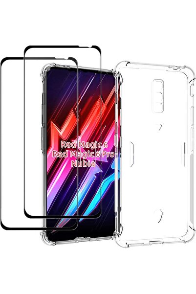 erorex For Zte Nubia Red Magic 6/6 Pro/6S/6S Pro Case With Tempered Glass 2 Pcs Slim Shock Absorption Tpu…