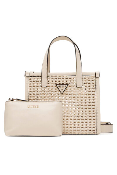 Guess Γυναικεία Τσάντα Χειρός Εκρού HWWZ7206770