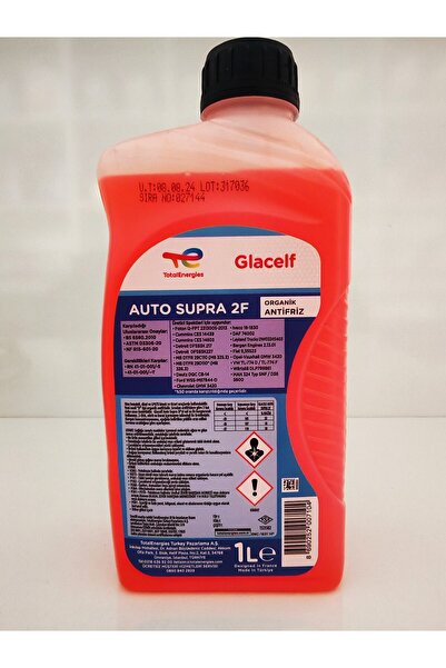 TOTAL Glacelf Auto Supra 2F Organik 4 Mevsimlik Turuncu Antifriz 1 Litre