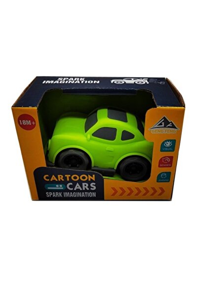 Vision Mașinuță de jucărie din plastic moale, mașini de desene animate 9 cm, ...