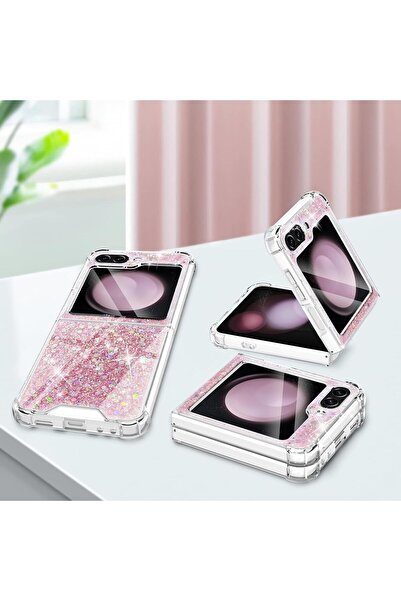 erorex For Samsung Galaxy Z Flip 6 Case Bling Glitter Sparkle Phone Cover，Four-Corner Shockproof For…