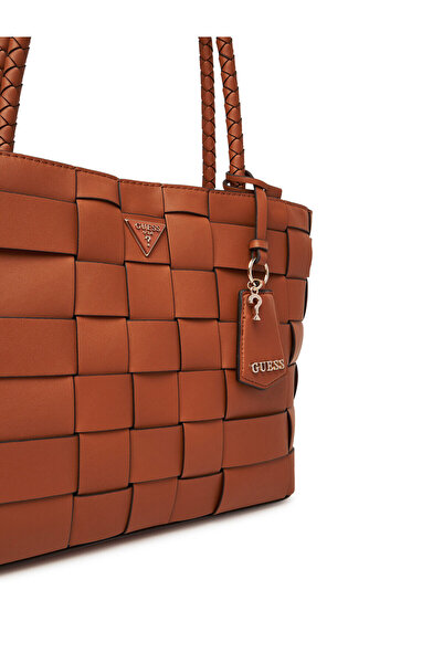 Guess Γυναικεία Τσάντα Χειρός Καφέ HWWG9661220