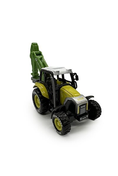 Vision XXI Metal Tractor, High Speed, Back Bucket, 11 cm, Yellow,