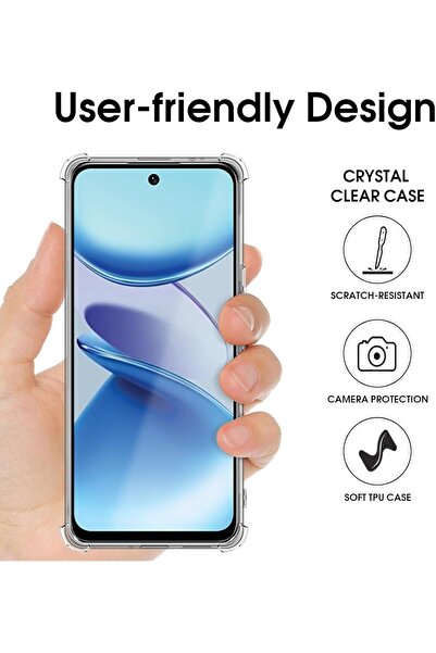 erorex Compatible With Infinix Smart 9 Case Crystal Clear Anti-Scratch Shock Absorption Cover Case Hd…