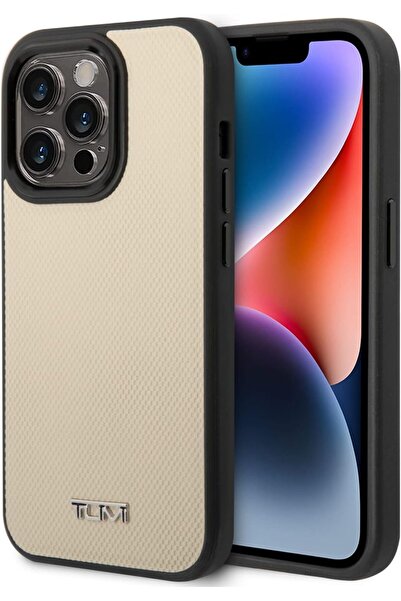 CG Mobile Tumi Leather HC Magsafe Embossed Balistic Pattern Case For iPhone 14 Pro Max - Green