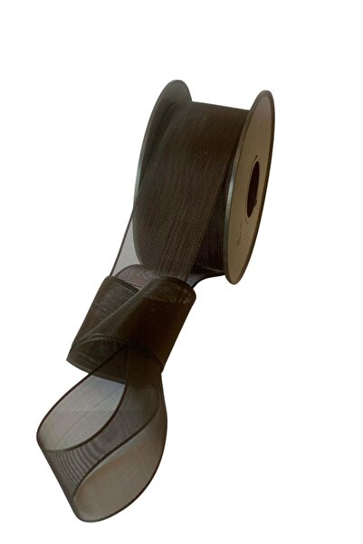 EL İŞİ DİY CRAFT Black Chiffon Tulle Fabric Ribbon 4 cm X 20 Meters Handcrafted Gift Wrapping DIY Decoration Ribbon Bow