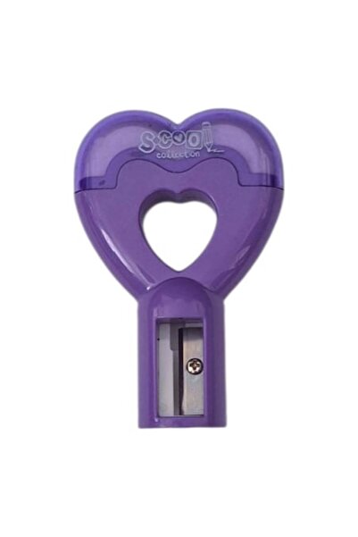 Vision XXI Ascuțitoare de creioane cu radieră, în formă de inimă, violet,