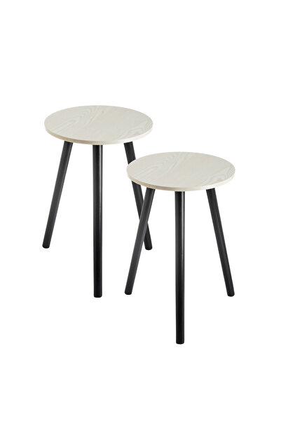 casa rosa طقم طاولات قهوة خشبية للتقديم، قطعتين، 33*50 سم