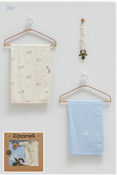 ByBest Beauty طقم بطانية من الموسلين والقطن الممشط من كاراميل، 3 قطع للموسم الجديد