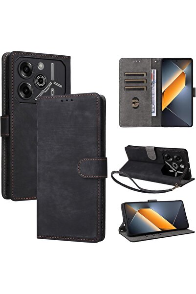 Generic غطاء حماية كامل للجسم من الجلد الصناعي المقاوم للصدمات لهاتف تكنو بوف...