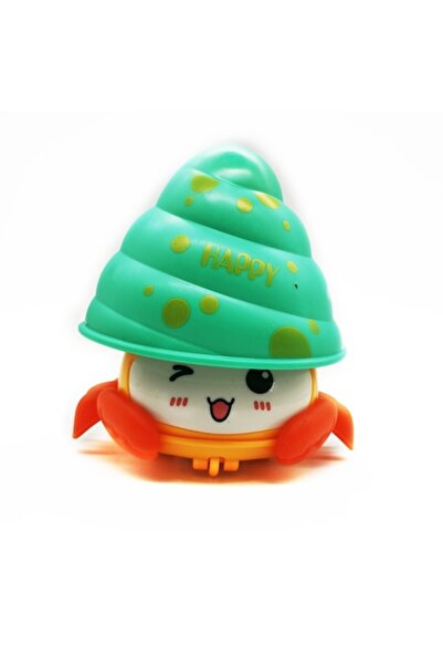 Vision XXI Crab de jucărie cu mecanism, Apasă-l și aleargă, 12 cm, Verde, VisionXXI