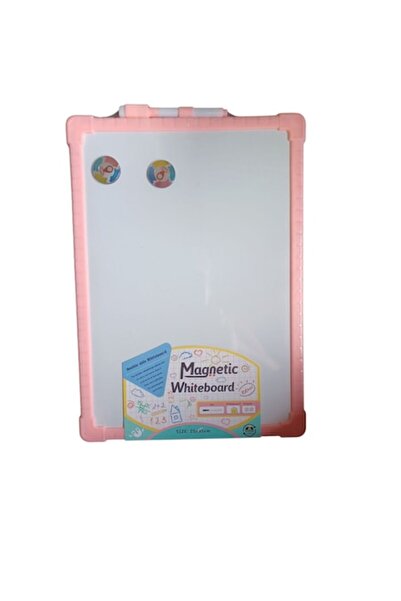 Vision XXI Magnetic Whiteboard with Two Sides, Marker and Two Magnets, 25x35 cm, Vision XXI, Pink