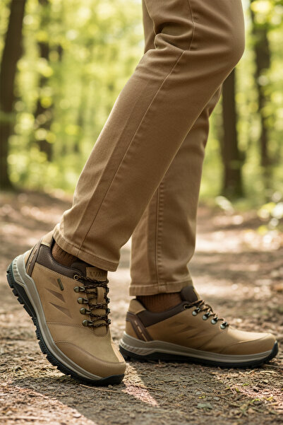 WALKWAY Ανδρικά παπούτσια εξωτερικού χώρου από γνήσιο δέρμα Sand, αντιολισθητικά, αδιάβροχα 2343 M