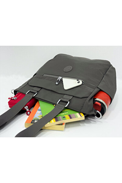 Sanmorris Women's Multi-Eye Useful Water Resistant Satin Fabric Black Color Cross Strap Hand and Shoulder Bag