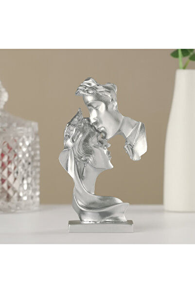 rakaymu Sevgili Aşk Temalı Gümüş Büst Dekoratif Obje Heykel Biblo