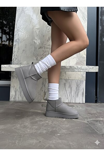 ES GRİ SUİT KIŞLIK KÜRKLÜ BOT