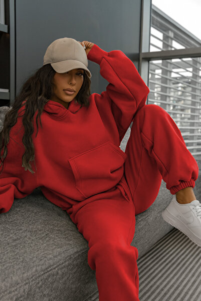 CMZ COLLECTİON Set de trening unisex supradimensionat cu 3 fire – Hanorac cu ...