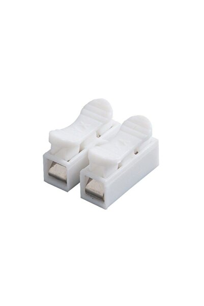 Diyotlab Hızlı Kablo Ekleme Aparatı - Kablo Birleştirme Konnektörü -2 Li Yaylı Basmalı Klemens - 50 Adet