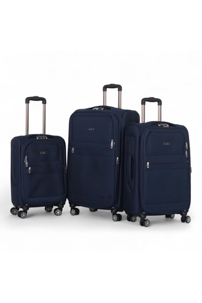 CAPATAN 3-piece canvas luggage set. The bags feature a practical design that's suitable for a variety of trips.