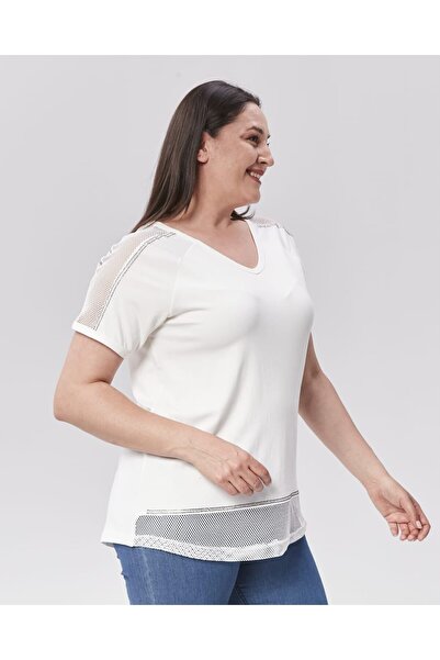 MojerHermosa Stone Mesh V-Neck T-Shirt