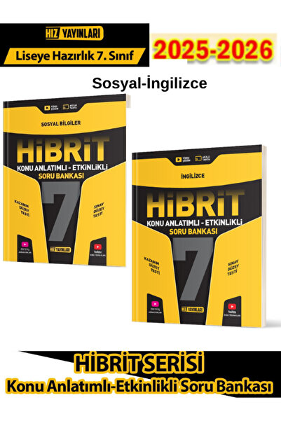 Ens Yayıncılık Hız 2025-2026 Müfredat 7.Sınıf Hibrit Sosyal-İngilizce Konu Anlatımlı Etkinlikli Soru Bankası