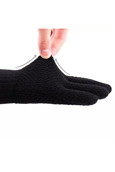 Optim Solution Χειμερινά γάντια, OPTIM SOLUTION, Λειτουργία οθόνης αφής, Πλεκτό ακρυλικό, Μαύρο