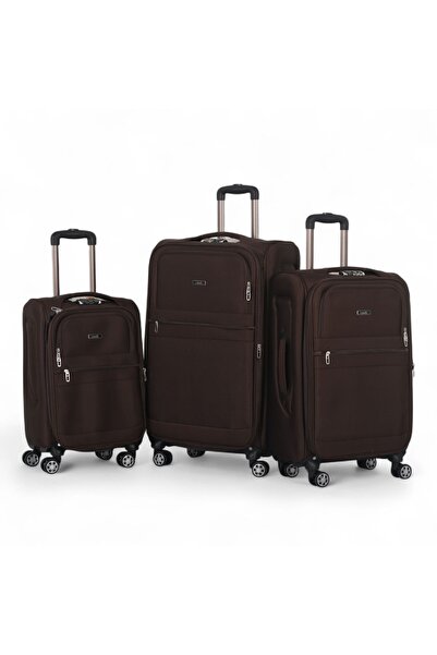 CAPATAN 3-piece canvas luggage set. The bags feature a practical design that's suitable for a variety of trips.
