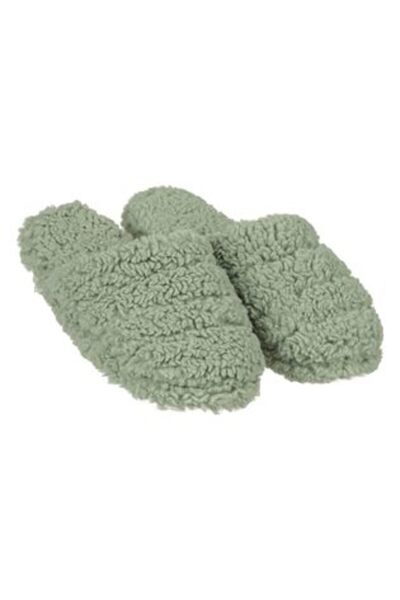 OEM Women's Winter Indoor Slippers Green with Plush Sole