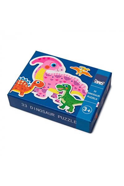 Nurio Puzzle din lemn într-o cutie - Dinozauri -