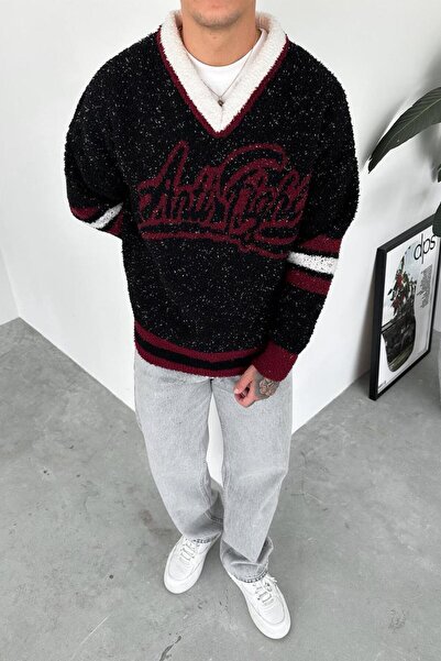 HAFKAGİYİM Black Soft Towel Fabric Premium Sweater