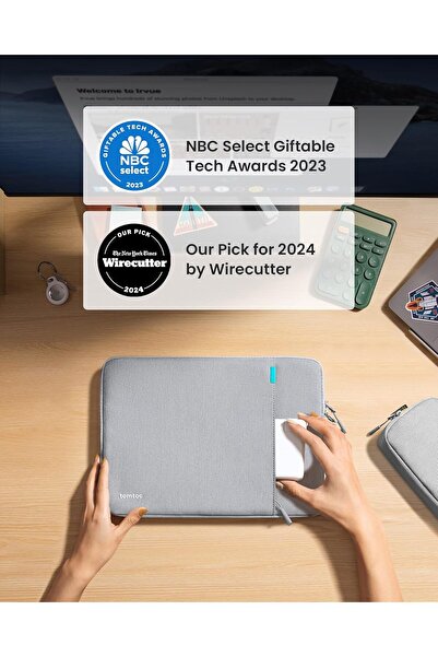 Tomtoc 360° Case for 14-inch MacBook Pro (M4/M3/M2/M1) Laptop Sleeve with Accessories Bag