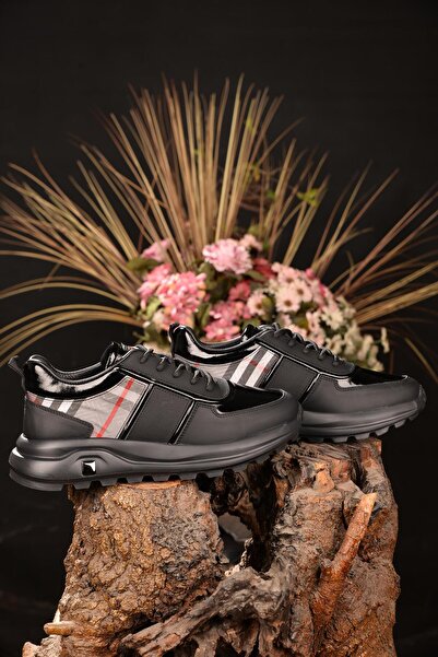 MARCOMEN Men's Winter 100% Genuine Leather Black Sneaker Shoes with Innovative Style, Elegance and Comfort Together