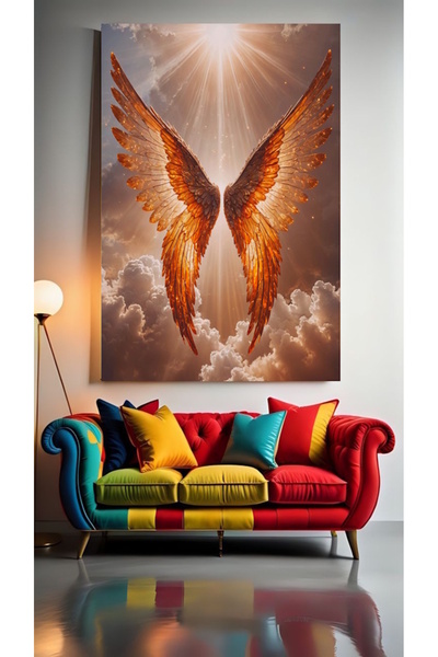 özkacar WINGS OF ASCENSION V1 Tablou pe pânză pentru decorarea casei, perete,...