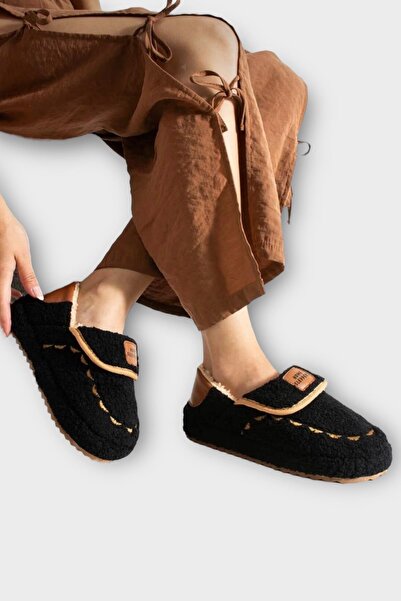 Liger Fluffy No Sound Eva Sole Women's Slippers Black