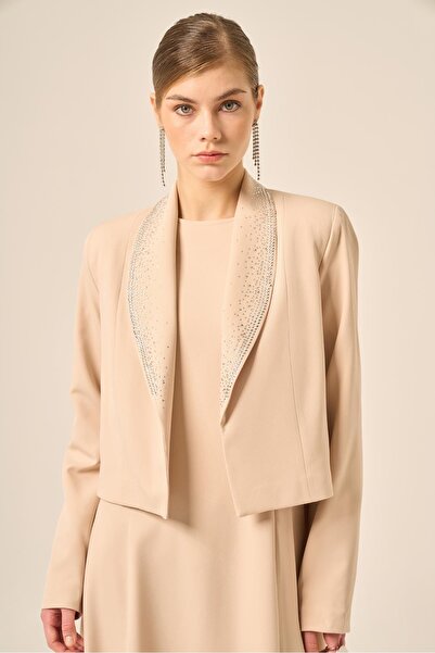 FTZ WOMEN Women's Jacket Dress Set Beige 31210